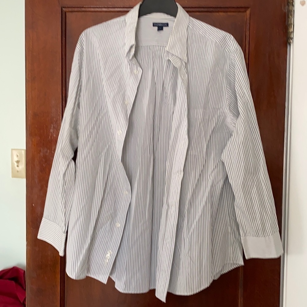 Croft and Barrow men’s button down; size L 16.5-17 32/33
